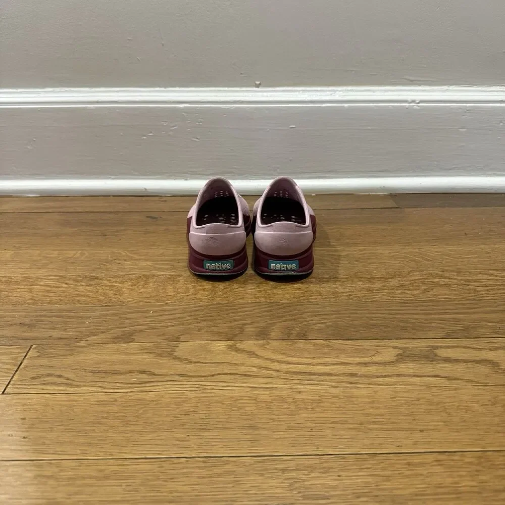 Native Robbie Roam Pink Burgundy Maroon Slip-On Casual Shoes Sz 10